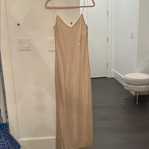 Zara Cream Satin gem Dress